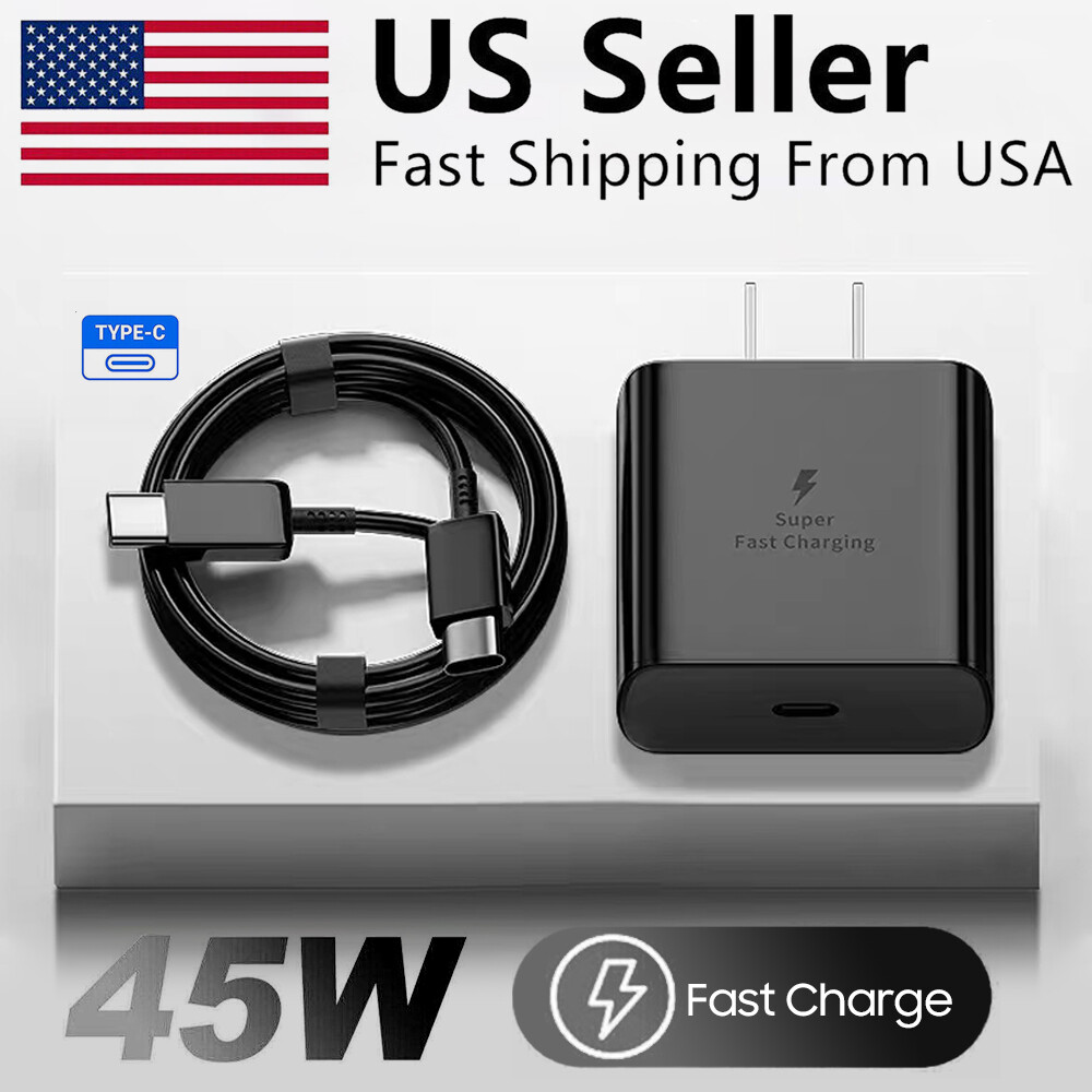 ⚡45W Type USB C Super Fast Wall Charger+Cable For Samsung Galaxy S22 S23 S21 S24