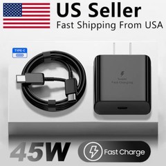 ⚡45W Type USB C Super Fast Wall Charger+6ft Cable For Samsung Galaxy S24 S23 S22