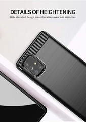 For Galaxy A71 5G case with tempered glass flexible rubber TPU protective case