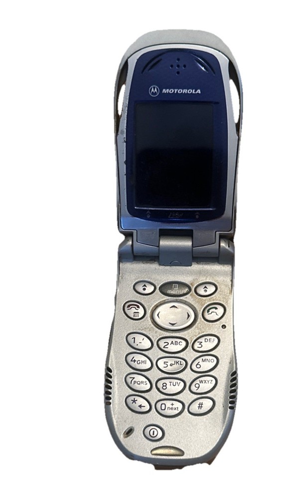 Motorola Nextel I95cl Flip Cell Phone Color Display Unlocked Java Gray Blue