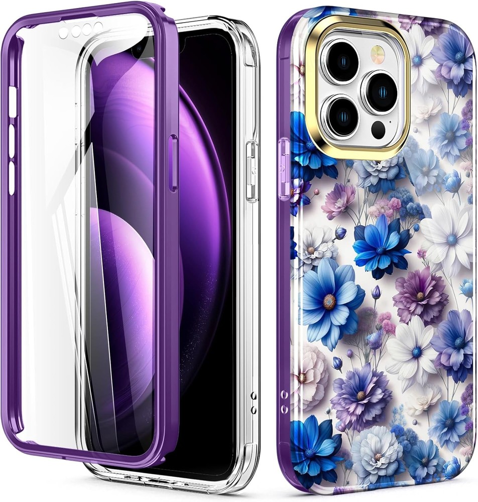 iPhone 14 Pro Max Case, Shockproof Slim Soft TPU+Hard Plastic Full Body Protecti