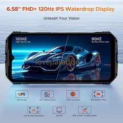 Unlocked Rugged Phone DOOGEE V Max Pro 5G 22000mAh 512GB Android 6.58″FHD+ 120Hz