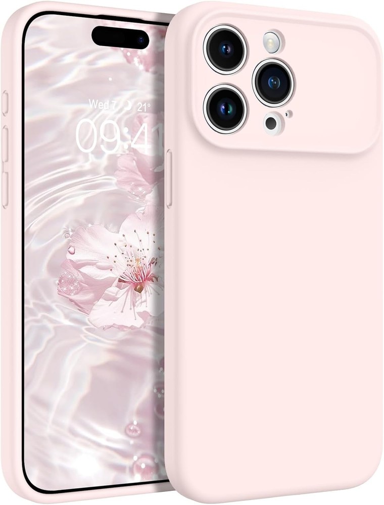 Magnetic for iPhone 15 Pro Max Case, Soft Silicone Rubber Microfiber Lining Bump