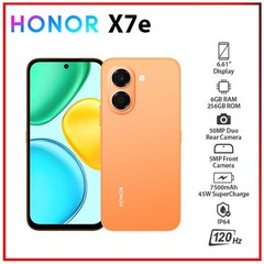 HONOR X7e 6GB+256GB ORANGE Dual SIM Octa Core Unlocked Android Cell Phone