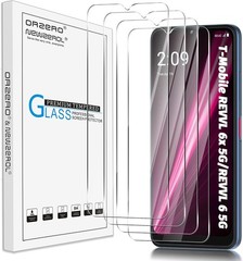 4PCS Tempered Glass Screen Protector for T-Mobile REVVL 6x 5G/REVVL 6 6.52 Inch