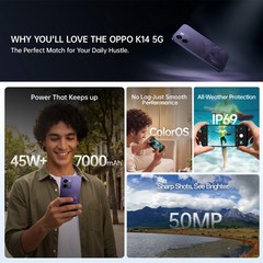 OPPO K14 5G ( 256 GB 6 GB RAM) 6.75 inch Dimensity 6300 Global Version
