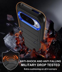 Google Pixel 10 Pro XL Case with Belt Clip Holster, Heavy Duty Shockproof Protec