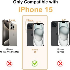 iPhone 15 Clear Bumper Frame No-Back Case, Slim Fit Ultra-Light Transparent Cove