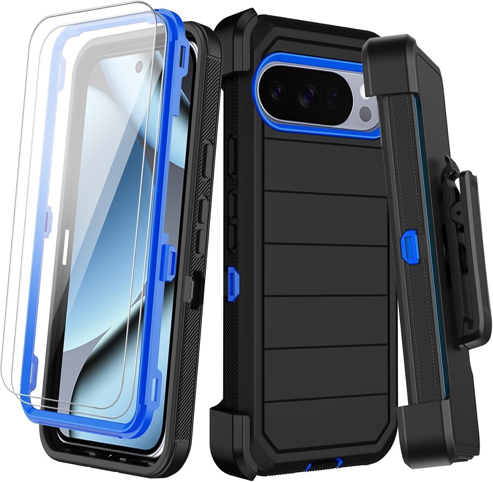 Google Pixel 10 Pro XL Case with Belt Clip Holster, Heavy Duty Shockproof Protec