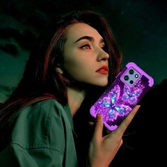 Moto G 5G 2025 Case, Glow in The Dark Three Layer Heavy Duty Sturdy Shockproof
