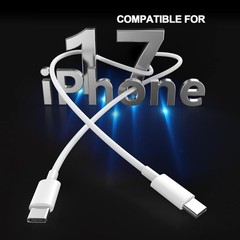 2 Pack 60W USB-C Fast Charger Adapter for iPhone 17/16 10Ft Cable