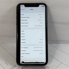 Apple iPhone 11 64GB Black A2111 T-Mobile Cracked Screen LCD and Back #H284