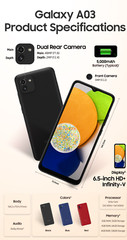(NEW) Samsung Galaxy A03s SM-A037U – 32GB – Black (Metro)