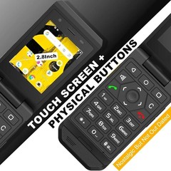 CAT S22 Smart Flip Phone Unlocked (16GB) 2.8″ Touchscreen Rugged Cell Phone Andr
