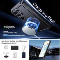 Samsung Galaxy S26 Ultra Case with Belt Clip Holster, Heavy Duty Protection Blac
