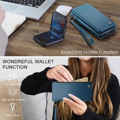 1. For Samsung Galaxy Z Flip 3 Case Wallet Detachable RFID Blocking Card Holder