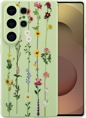 Floral Case for Samsung Galaxy S26 Ultra 5G, Cute Flower Pattern Slim Cover Gree