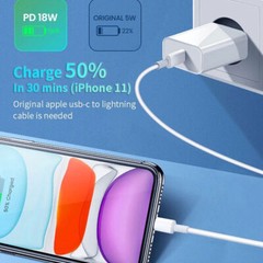20W Fast Charging Power Adapter USB-C Cable For iPhone X 13 14 12 8 11 Pro Max
