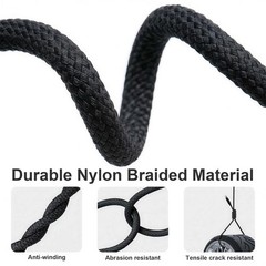 USB C to C Charger Cable 60W Fast Charging Braided Nylon Type C Cord 3FT 2-Pack