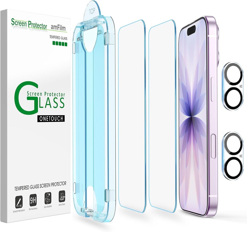 iPhone 17 6.3 Inch Screen & Camera Lens Protectors – 2 Pack, Case Friendly