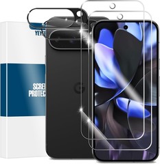 6.8 Inches Screen Protector for Google Pixel 9 Pro XL, 2+2 Pack Tempered Glass