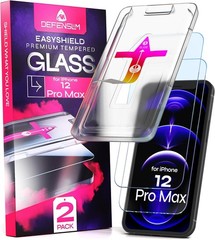 2PCS Screen Protector for iPhone 12 Pro Max 6.7 Inch Tempered Glass Case Friendl