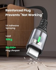 3.1A USB-C Fast Charger Adapter for iPhone 15 Pro Max, Samsung S24, 6.6ft