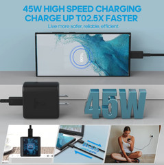 45w Super Fast Wall Charger + 6FT Type C Cable For Samsung Galaxy S22 S21 S20 23