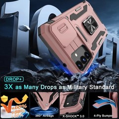 Case for Samsung Galaxy A35/A55 5G with Slide Camera Cover and Screen Protector