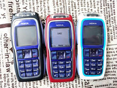 Nokia 3220 white blue red unlocked work with all sim cards keyboard phone