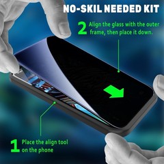 3-Pack Tempered Glass Screen Protectors for iPhone 14 Pro Max 15 16 Anti-Spy