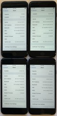 FOUR USED GSM UNLOCKED APPLE iPhone 7, 32GB A1660 MQTV2LL/A PHONES, 100% BATTERY