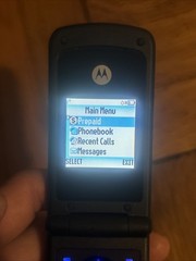 Motorola W260g Cellular Flip Phone Tracfone Black WORKS! FREE SHIP