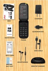Plum RAM Plus 4G Volte Rugged Flip Phone, IP68 Shock Proof TMobile – Black
