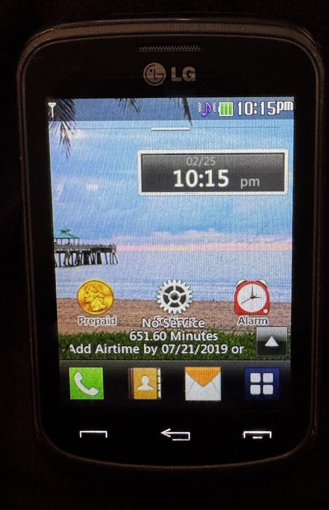 LG TracFone Black 1GB Smartphone 306G Fast Ship Good Used