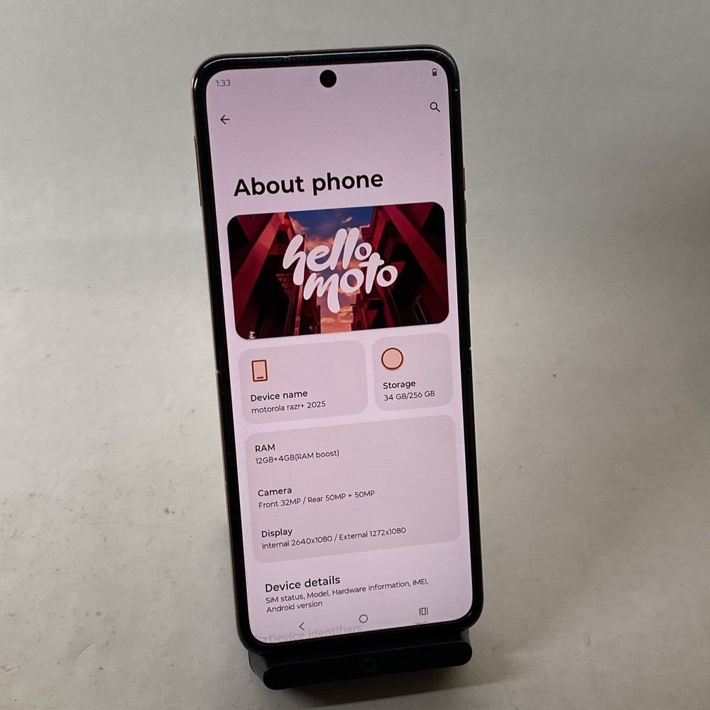 Motorola RAZR Plus 2025 5G 256GB Factory Unlocked Mocha Mousse READ