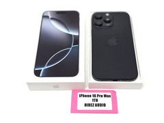Open Box Apple iPhone 16 Pro Max 1TB Black Titanium Unlocked 2 Cycle 100% Life