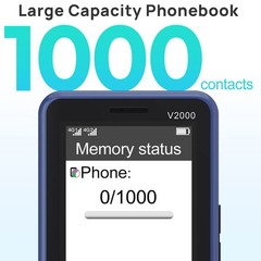 4G LTE Mobile Dual SIM Big Button Phone SOS Keyboard Torch Global UNIWA V2000
