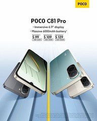 NEW POCO C81 4G LTE GSM (128GB+4GB RAM) GSM Android Factory unlocked Phone BK