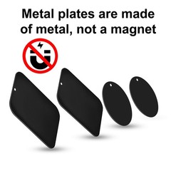 Great 1 Universal Metal Plates with 3M Adhesive for All Magnetic Car Mounts, Cel