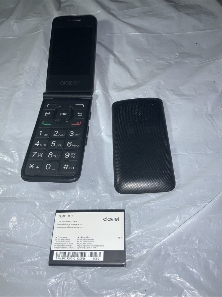 Alcatel MyFlip A405DL TracFone Flip Phone Tested Working Factory Reset