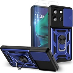 Moto G Stylus 2025 Case/Moto G Stylus 2026 Case with 2PC Screen Protector, Blue