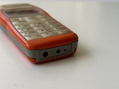 Finland Nokia 1100 – 240KB – (Red-Orange) (Unlocked) Gsm Vintage Mobile Phone