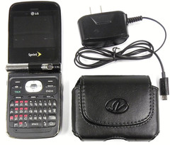 LG Lotus Elite LX610 – Black ( Sprint ) Very Rare Keyboard Flip Phone – Bundled