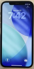 USED BLACK GSM UNLOCKED iPhone 12, 64GB A2172 MGF43LL/A WITH 88% BATTERY HEALTH