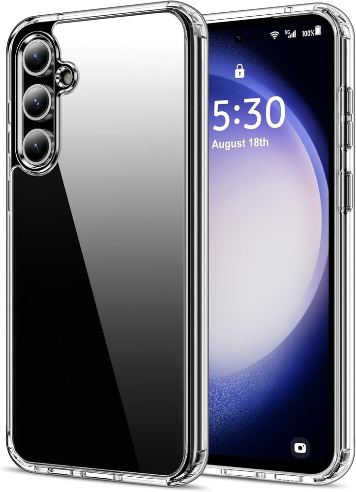 Case for Samsung Galaxy S23 FE 5G 6.4-Inch, Transparent Hard Back Phone Cover
