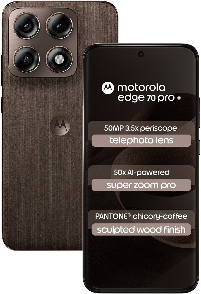 Motorola Edge 70 Pro+ | 256GB | 12GB RAM | PANTONE Chicory Coffee (Wood) | NFC