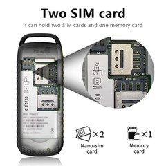 B25 Button Mini Mobile Phone 2 SIM Standby Bluetooth Dialing Surround Wear Black