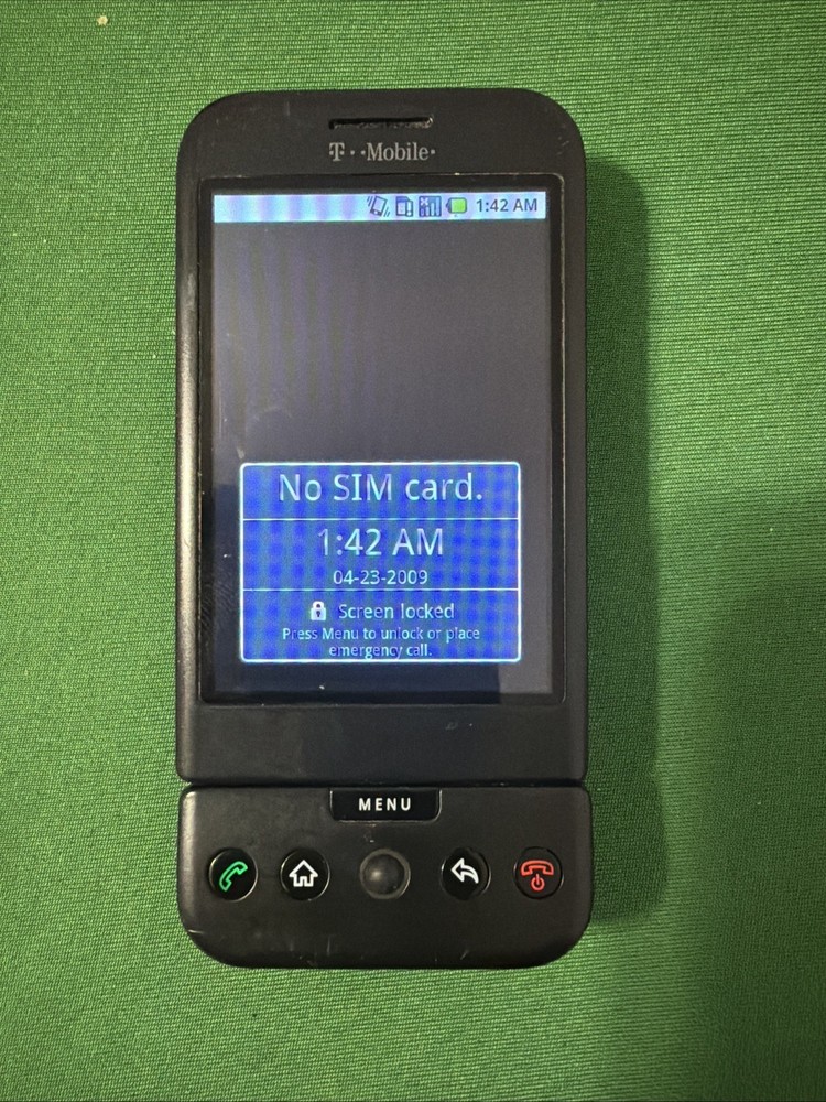 HTC Dream DREA100 Google G1 Black T-Mobile 1st Android Smartphone RARE, READ DES