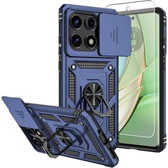 for Motorola Moto Edge 2025 Case with Tempered Glass Screen Protector Multicolor
